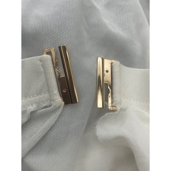 White Stretch Mesh Swimsuit Cover-Up Size S - Picture 7 of 7